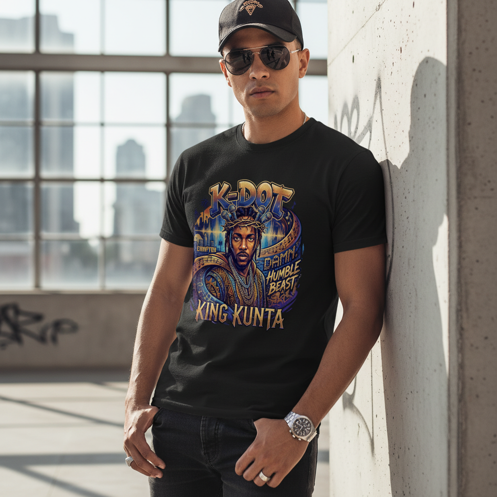 K-Dot King Kunta Black Tee Lifestyle